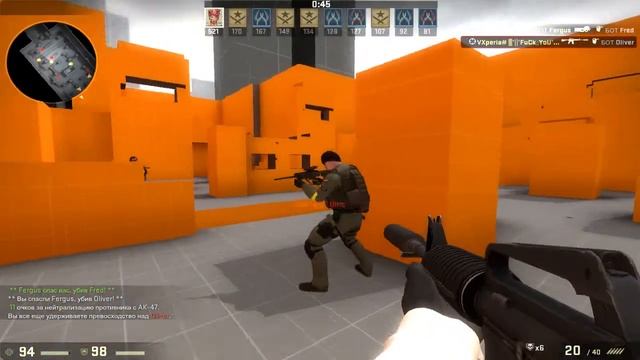 Тренировка CS:GO 1# С ботами на Aim Map l Gamma. смотреть онлайн