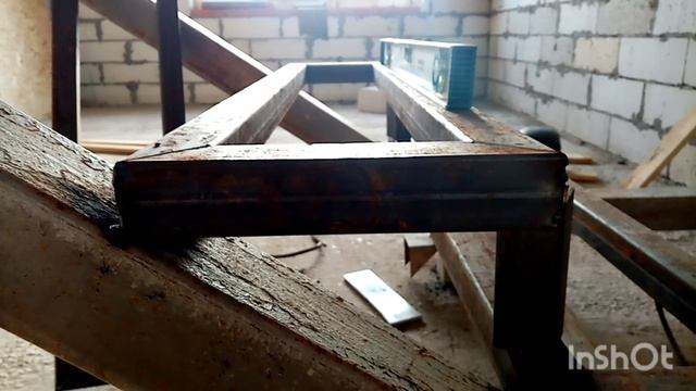 Лестница на второй этаж.Лестница из профильной трубы. смотреть онлайн