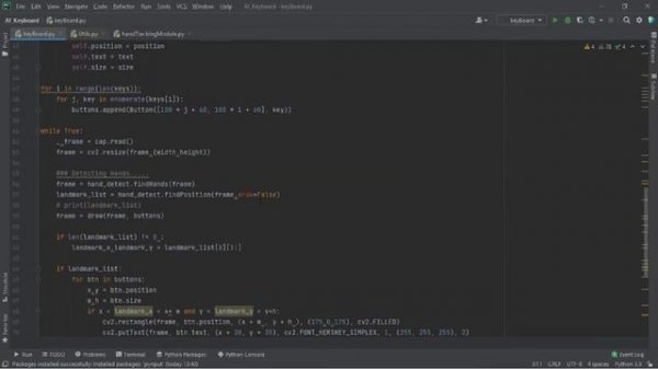 AI Keyboard with Python and OpenCV