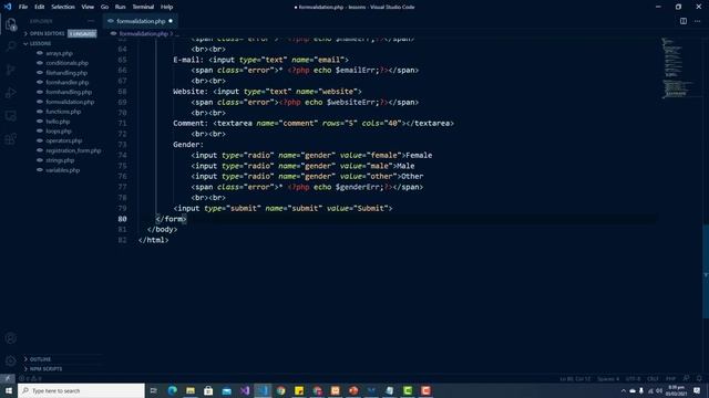 PHP MySQL Form Validation смотреть онлайн