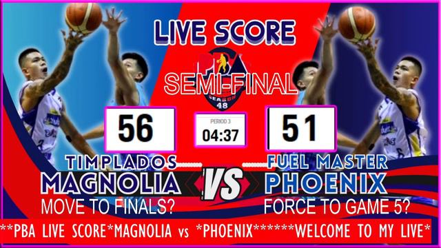 MAGNOLIA VS PHOENIX LIVE SCORE | GAME 4 SEMI FINAL #pbalivestream смотреть онлайн