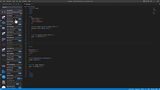 PHP Live server #vscode #xampp #php смотреть онлайн