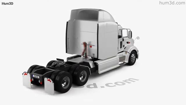 Peterbilt 386 Sleeper Cab Tractor Truck 2010 3D model by Hum3D.com смотреть онлайн