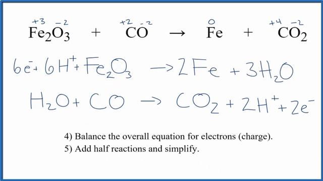 Balance the Redox Reaction for Fe2O3 + CO → Fe + CO2 смотреть онлайн