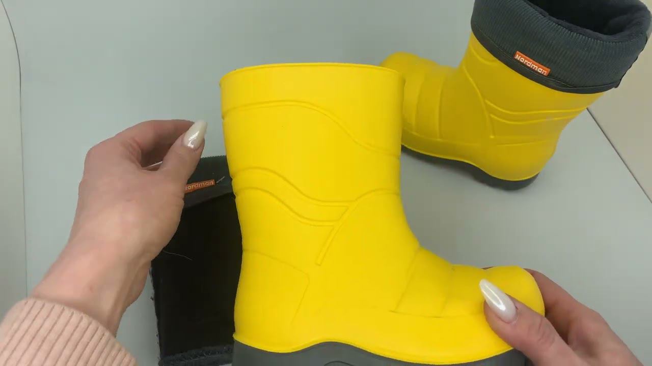 Сапоги Nordman Flash со съемным флисовым утеплителем 912-E03 (желтые) смотреть онлайн