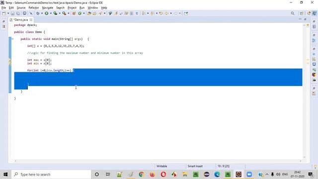 Java program to find the maximum and minimum in the given Array смотреть онлайн