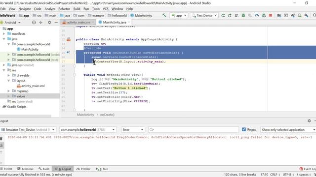 Android OnCreate Method and How to Initialize Views in Java смотреть онлайн