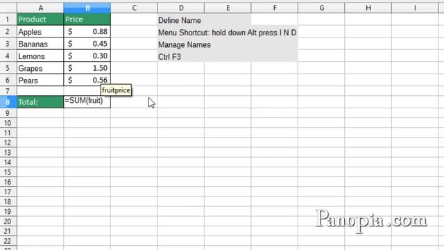 LibreOffice Calc - Define Name смотреть онлайн