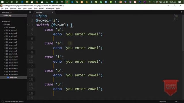 PHP Procedural & MySQLi Part 16: Switch Statement in PHP in Hindi Urdu смотреть онлайн