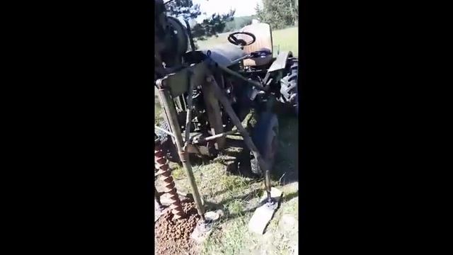 Самодельный трактор с буровой установкой смотреть онлайн