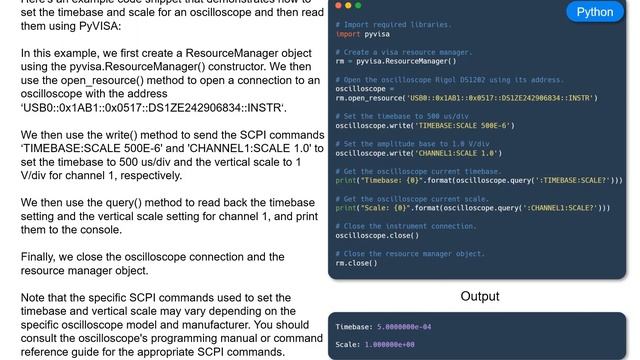 How to use the PyVISA library to control measurement instruments like oscilloscopes? смотреть онлайн