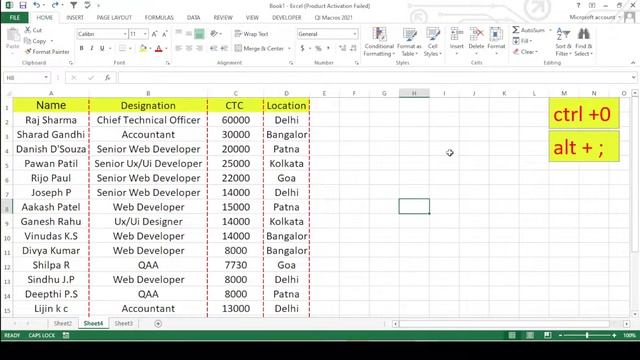 copy visible cells and paste to visible cells | copy visible cells excel | excel short keys смотреть онлайн