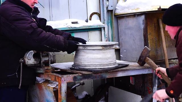 Прокатка дисков вручную. смотреть онлайн