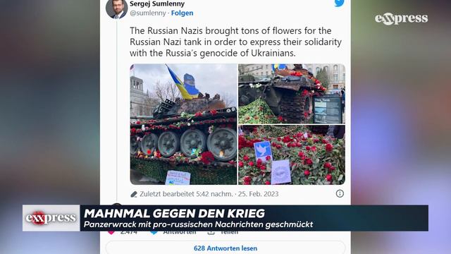 So war das nicht gedacht: Pro-russische Nachrichten auf Panzer in Berlin смотреть онлайн