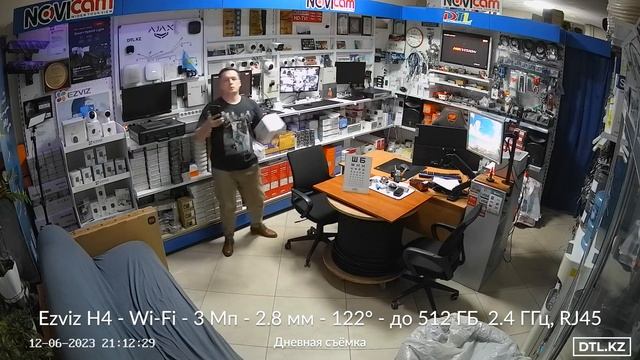 Ezviz H4 2K - купольная всепогодная IP камера Wi-Fi и RJ45 - 3 Мп, 2.8 мм, 122°, до 512 ГБ, Микрофо