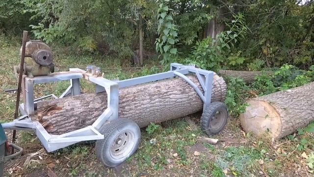Трелевочная тележка для перевозки бревен (доработки) смотреть онлайн