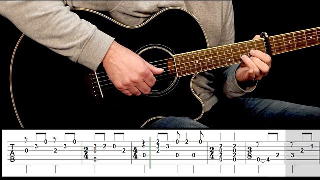 🎸 Here Comes The Sun - The Beatles - Guitar Tutorial With Guitar Tabs смотреть онлайн