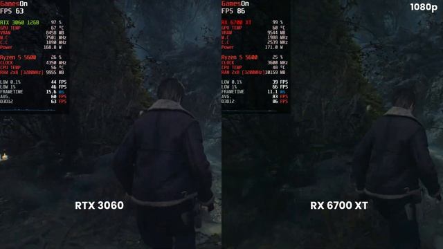 RTX 3060 vs RX 6700 XT - Ryzen 5 5600 [1080p & 1440p] смотреть онлайн