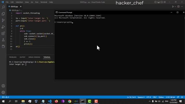 make ddos attack tool with python |ابزار حمله دداس با پایتون смотреть онлайн