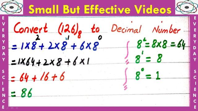Base-8 Octal to Decimal Number System Conversion in Urdu/Hindi |Everyday Science| смотреть онлайн