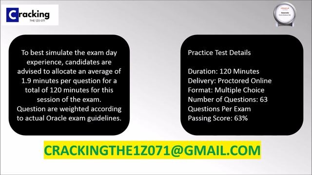 [AUGUST 2023] 1Z0-071 EXAM | ORACLE DATABASE SQL CERTIFIED 2023 | 5 PRACTICE QUESTIONS смотреть онлайн