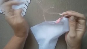 Салфетки, платочки. Обвязка края крючком. №5