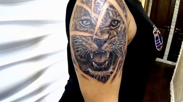 Татуировки от BLACK STYLE TATTOO! Cover Up. Лео. Реализм. смотреть онлайн
