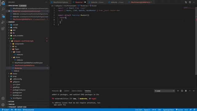 Adicionado Rotas no SPFX com React Router Dom смотреть онлайн