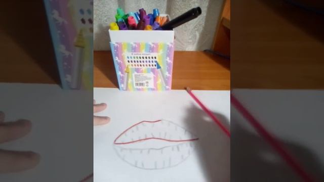 как нарисовать губы смотреть онлайн