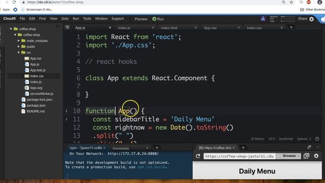 Coffee Shop React App - Part IX Class Based Components смотреть онлайн