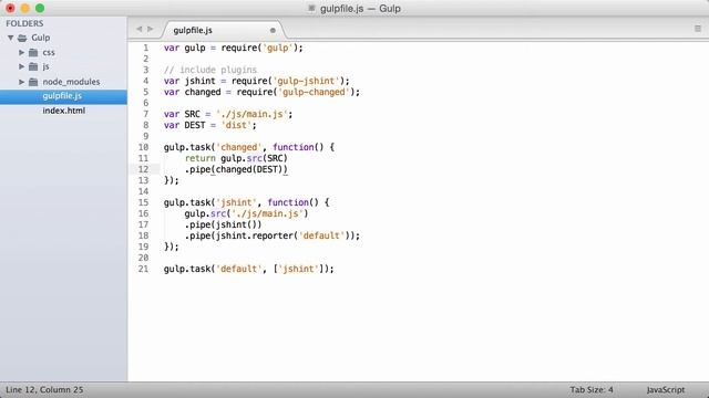 Gulp Tutorial - #5 - Using Gulp Changed смотреть онлайн