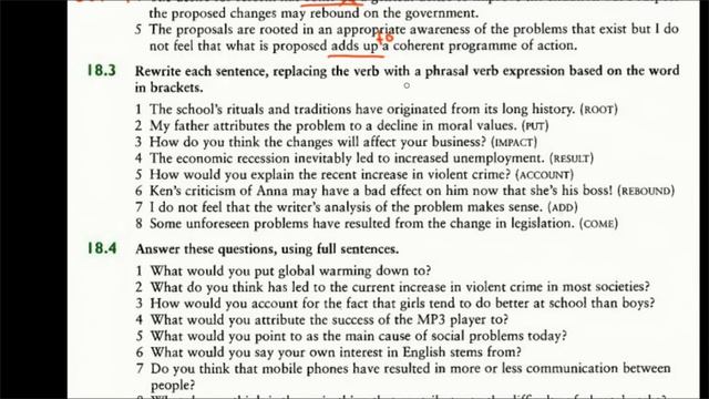 English Phrasal Verbs in Use - Unit 18 - CAUSE/RESULT - ex.18-2,3 смотреть онлайн