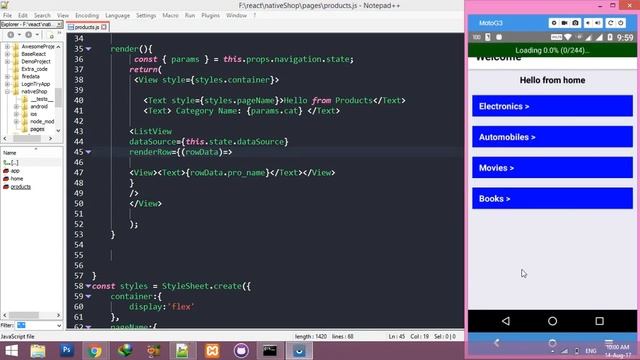 #2 React Native Listview || Fetch Products Json API || Mobile app development using React Native смотреть онлайн