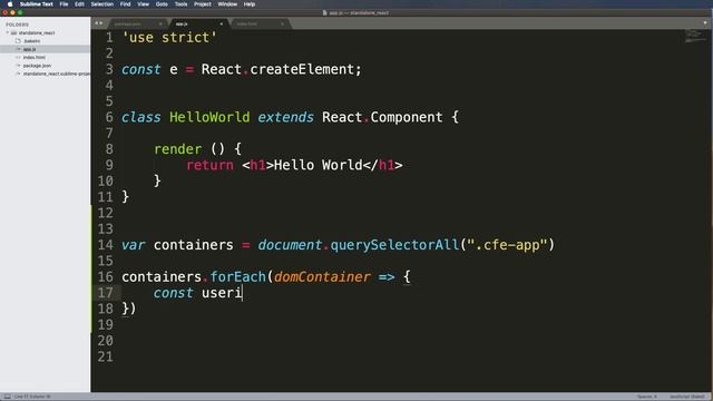 Create a Standalone Reactjs App -- Use React.js CDN and Babel смотреть онлайн