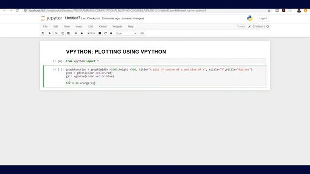 Introduction to Vpython 2d graphs and animation смотреть онлайн