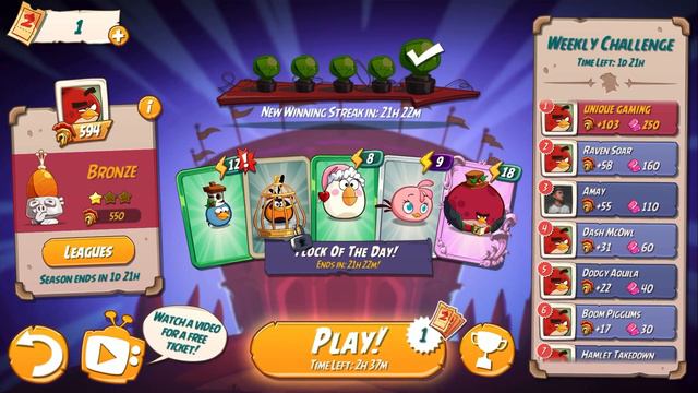 ANGRY BIRDS 2 CAN WE WIN WEEKLY CHALLENGE | CAN WE WIN WEEKLY CHALLENGE IN ANGRY BIRDS 2 | смотреть онлайн