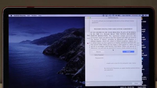 SanDisk Extreme Portable SSD Setup MacOS, Install & Set Password.