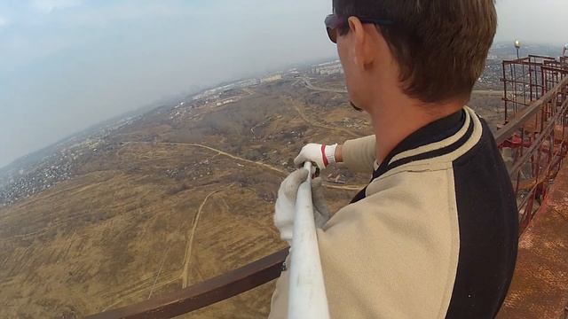 ЛЭП 150-170м через р. Амур. Gopro. Хабаровск DROPROPE смотреть онлайн