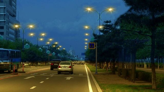 Пример оформления пешеходного перехода №1 светодиодным освещением (LED) смотреть онлайн