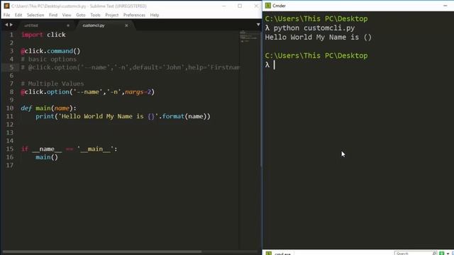 Python Click Tutorials- Intro and Options (Build A Command Line Application with Click) смотреть онлайн