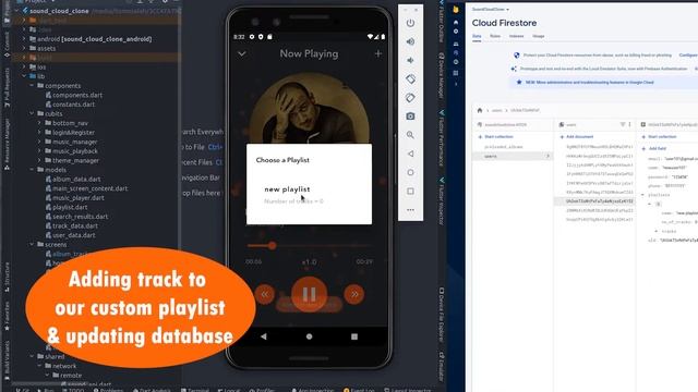 Music Player app - Flutter & Firebase - demo смотреть онлайн