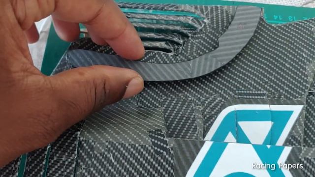 Mercedes F1 Giant paper model  Rear wing build