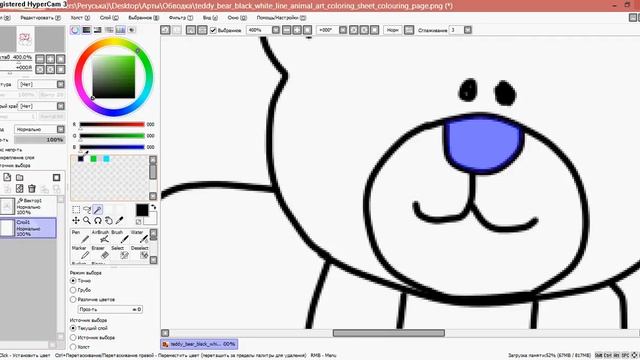 Как нарисовать Line-Art в Sai. смотреть онлайн