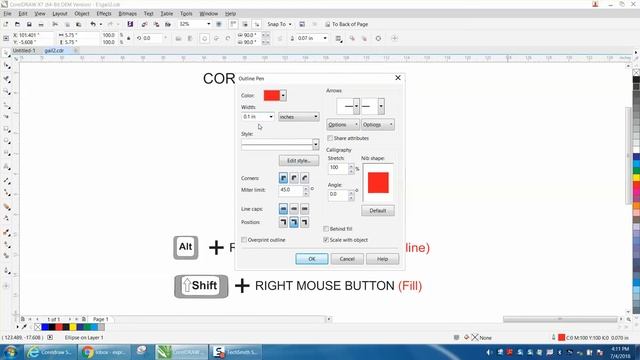 Corel Draw Tips & Tricks Copy Fills and Outline with your Mouse смотреть онлайн
