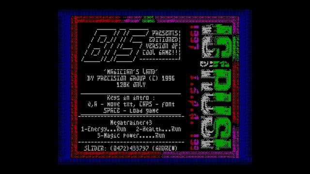 Magicians Land Crack Intro-Slider [#zx spectrum] смотреть онлайн