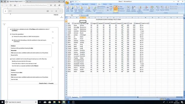 Functional Skills Level 2 ICT tutorial - Excel смотреть онлайн