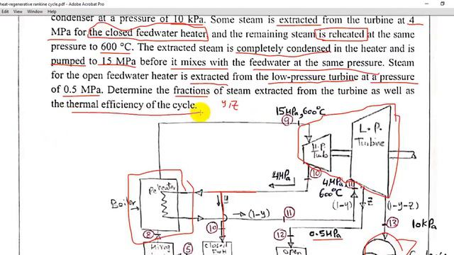 Regenerative and Reheat Rankine Cycle شرح عربي смотреть онлайн