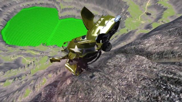Beamng drive - Leap Of Death Car Jumps & Falls Into Green Slime Pool #6 смотреть онлайн