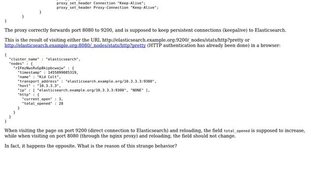 Unix & Linux: Opposite behavior of keepalive (nginx reverse proxy on ElasticSearch) смотреть онлайн