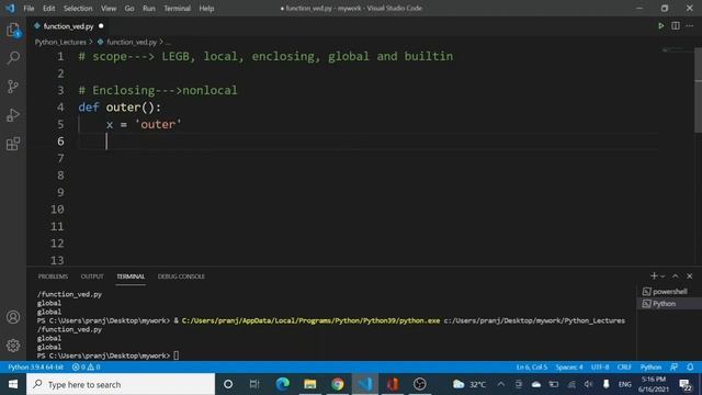 10. Scope in Python | LEGB rule | Local vs Global vs Nonlocal variables | Python Lectures | смотреть онлайн